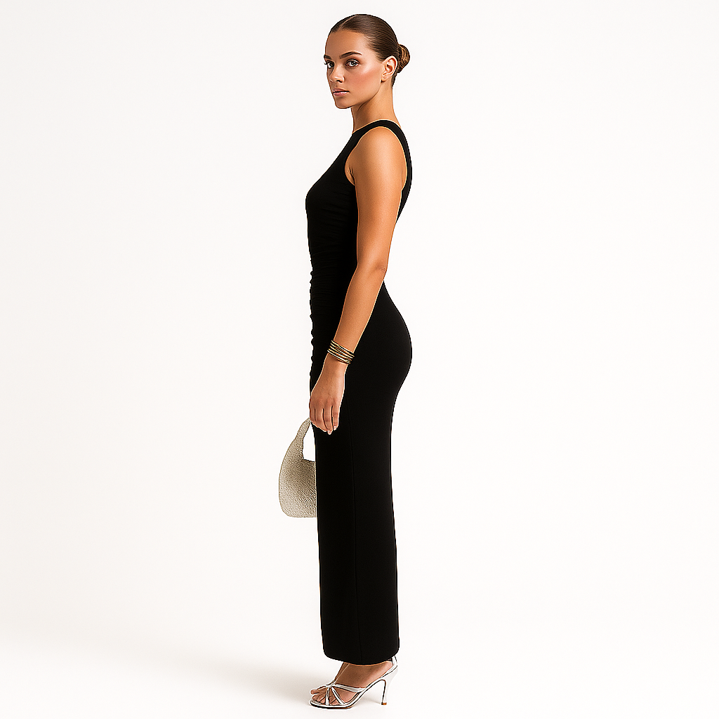 Ærmeløs Maxi Kjole | Elegant Pasform | Let og Figursyet