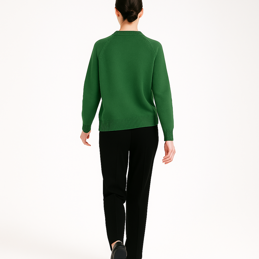Vinterstriktrøje til Kvinder | Blød Vintage Sweater med Fårmotiv
