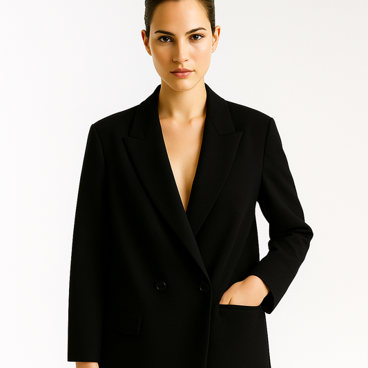 Dame Vinterblazer | Elegant Snit | Knaplukning & Praktiske Lommer