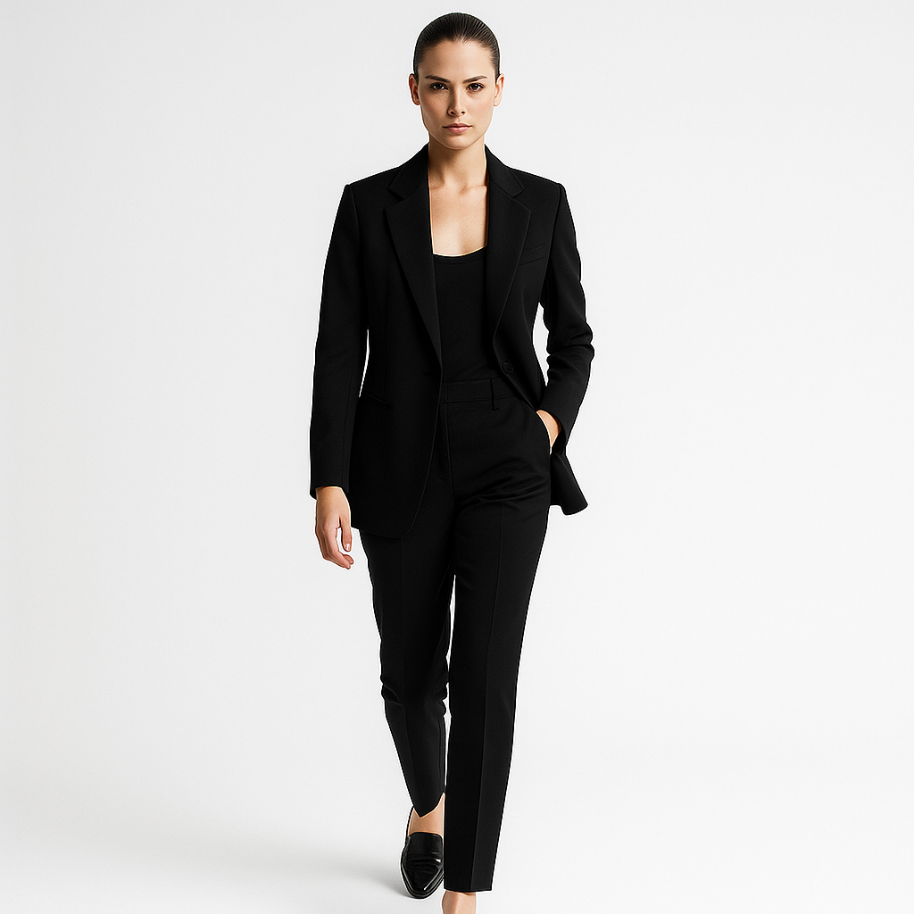 Dame Blazersæt | Skræddersyet Pasform | To-Delt Sæt med Blazer & Bukser