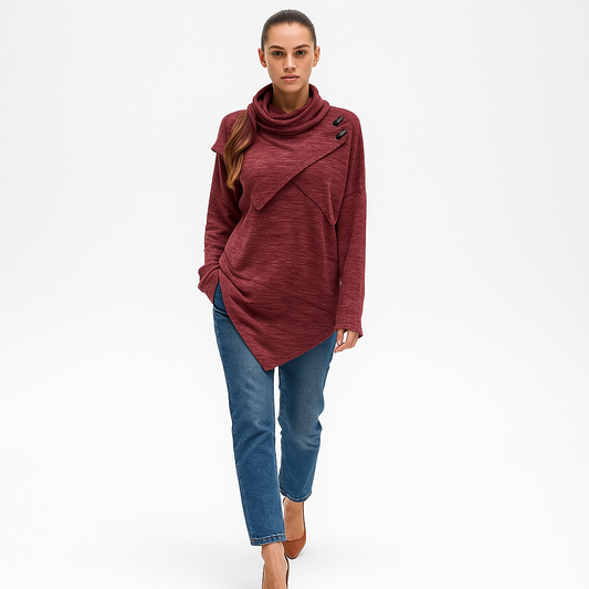 Dame hyggesweater | Blød striktrøje med afslappet pasform | Komfort og stil