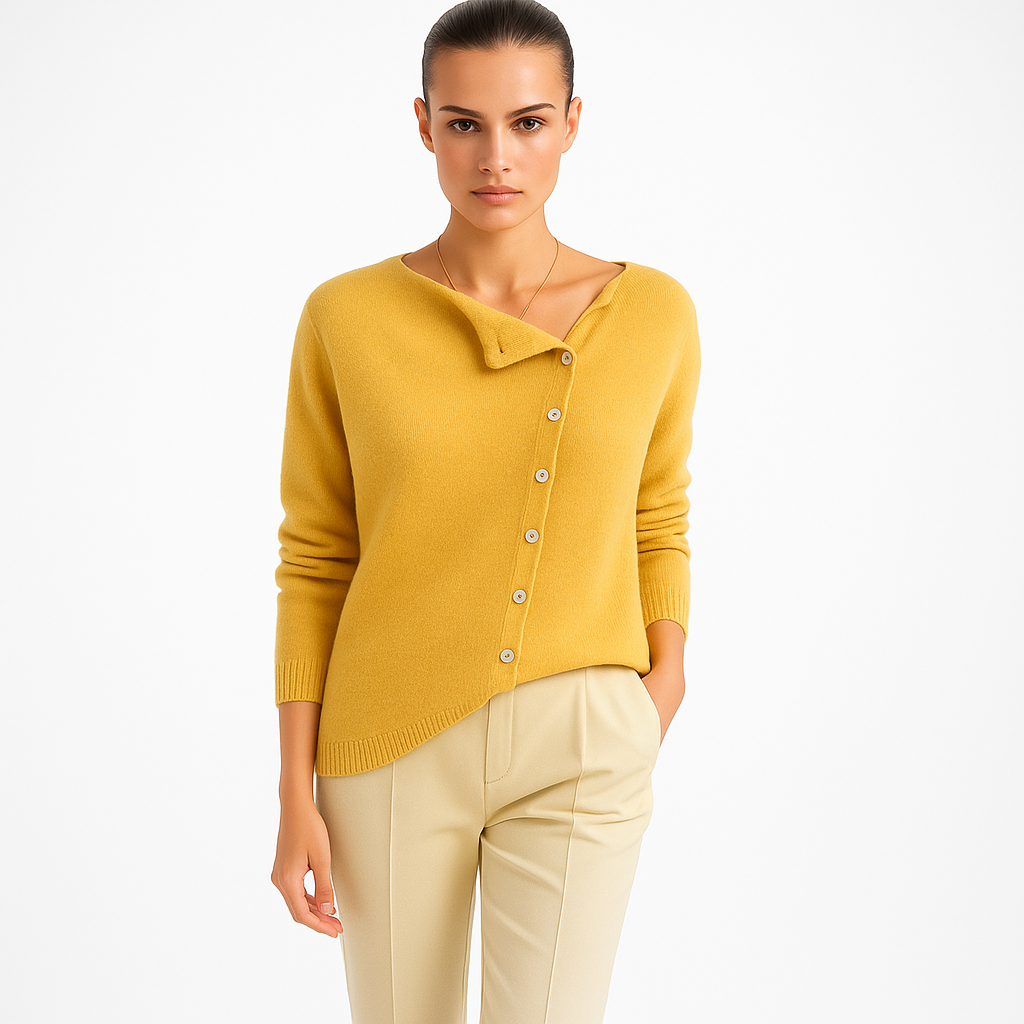 Dame sweater med knapper | Blød luksusstrik i eksklusiv kvalitet