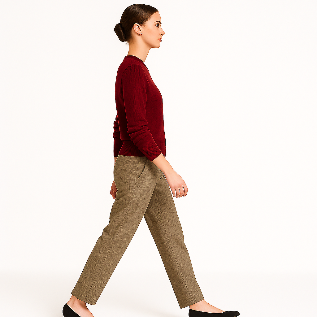 Elegant dame cardigan med knapper og rund hals | Blød og alsidig strik