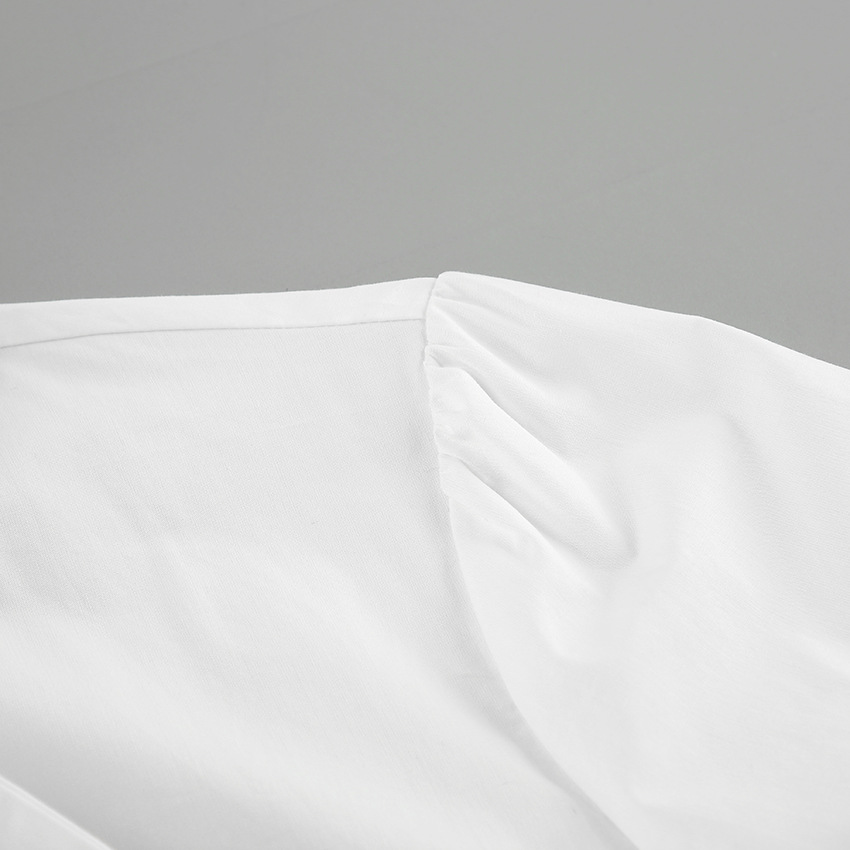 Dame Skjorte med Sløjfedetalje | Klassisk Hvid Bluse | Let & Elegant Pasform