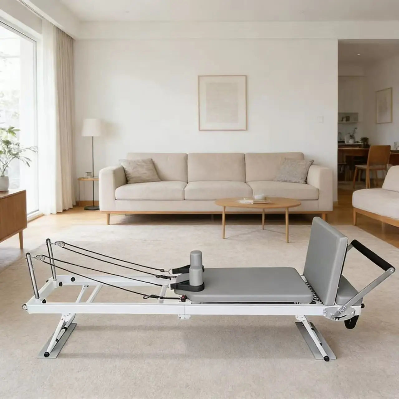 Pilates Reformer Træningsbænk til Hjemmet | Justerbar Core Træning | Professionelt Design