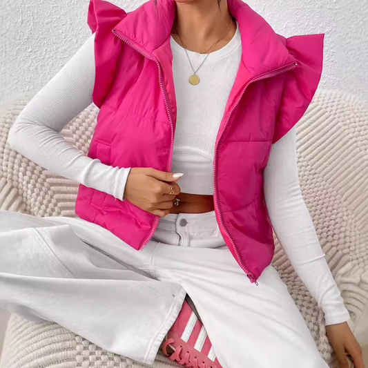 Dame Vest | Kort Snit | Let & Elegant Overgangsdesign