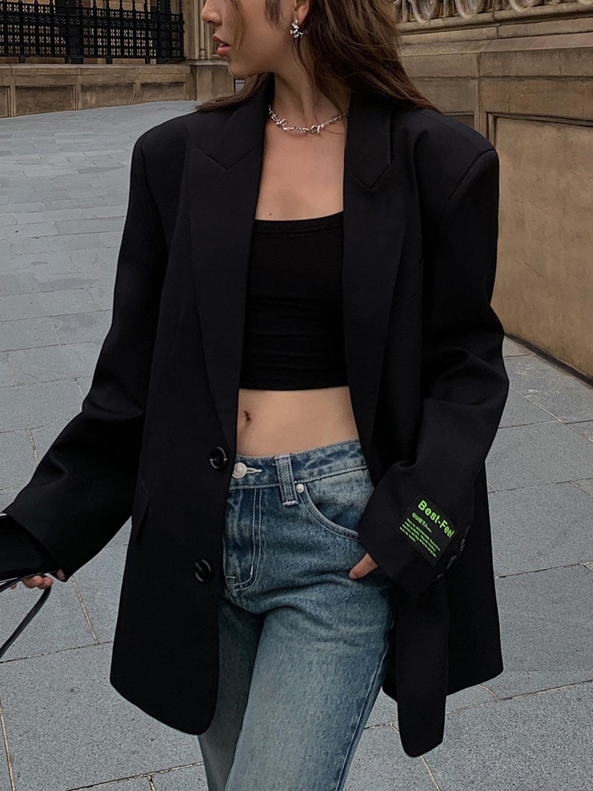 Oversized dameblazer med klassisk revers | Tidløst design og komfortabel pasform