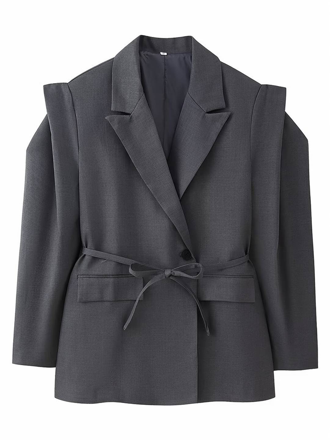 Chic blazer med bælte og afslappet pasform til kvinder – perfekt til kontor og aftenbrug