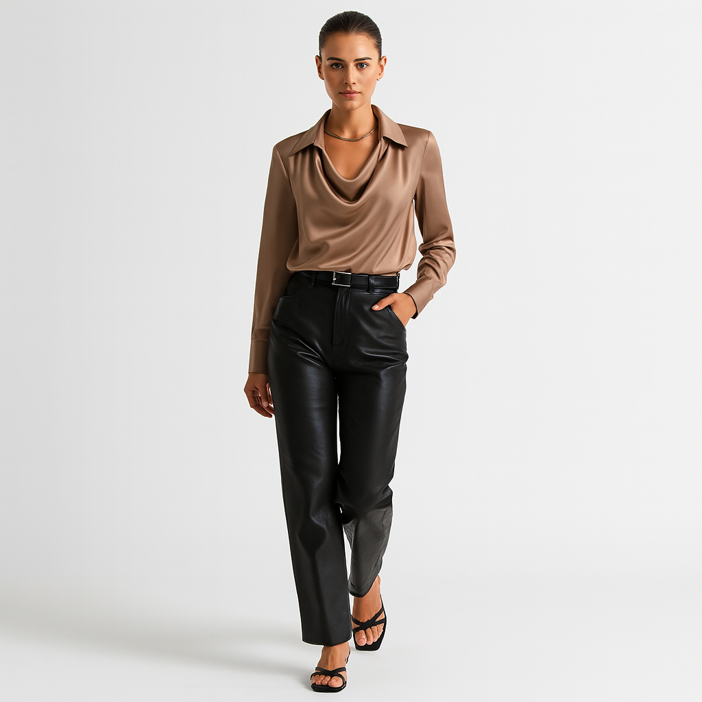 Elegant bluse med fine detaljer og klassisk pasform til kvinder
