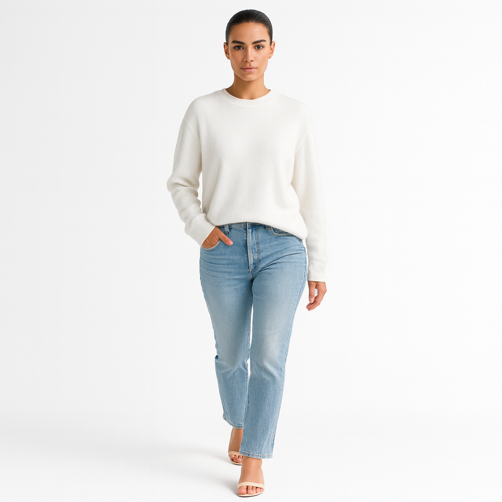 Luksuriøs oversized sweater til kvinder | Blød strik med rund hals | Varm og elegant