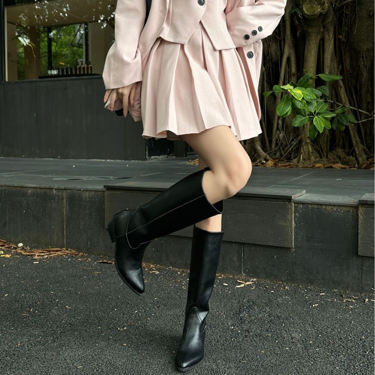 Dame Støvler | High-Rise | Pointed Toe | Medium Hæl