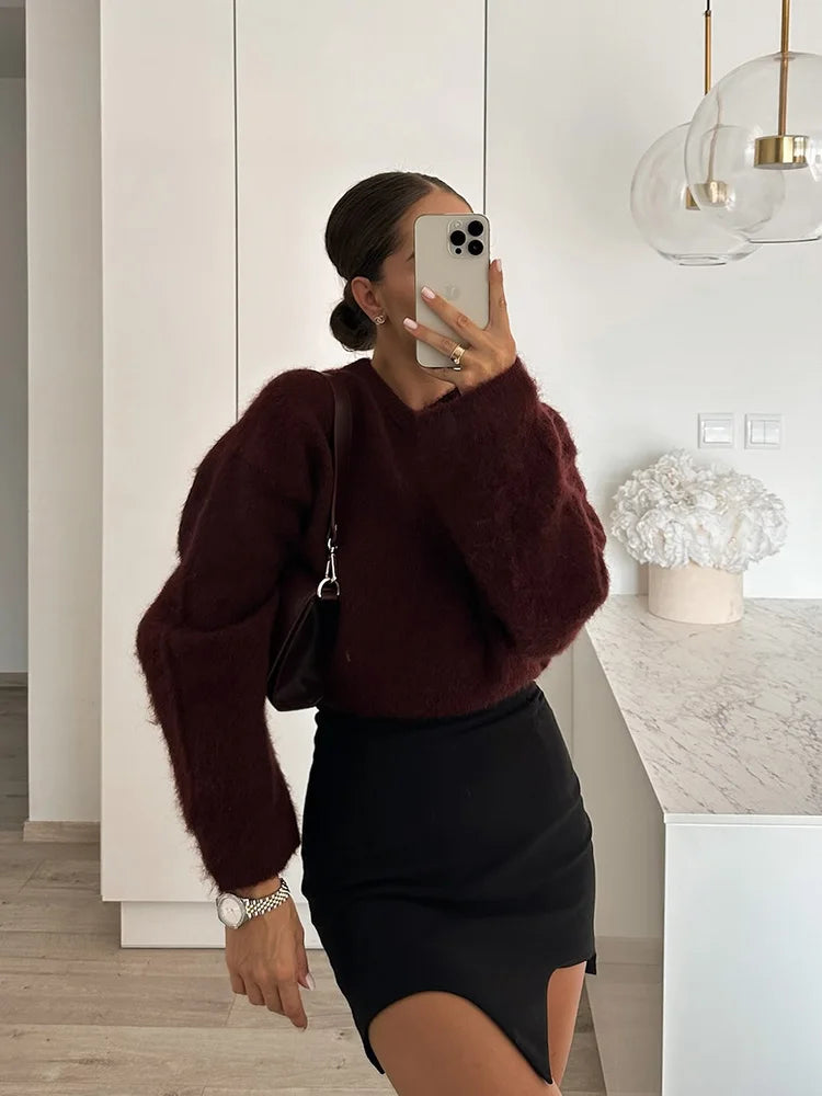 Luksuriøs oversized sweater til kvinder | Blød strik med rund hals | Varm og elegant