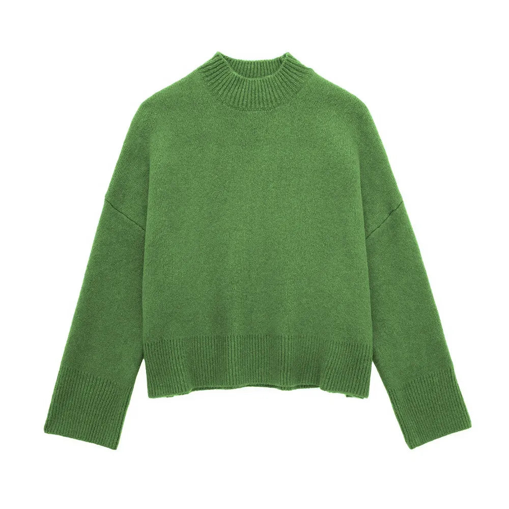 Dame sæt med sweater og nederdel | Blød finstrik | Elegant og tidløs stil