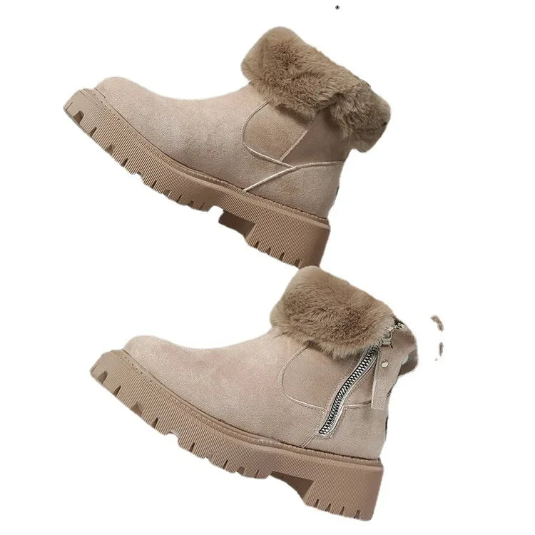 Kvinders vinterstøvler | Foret med uld | Flad hæl | Komfortabel og slidstærk