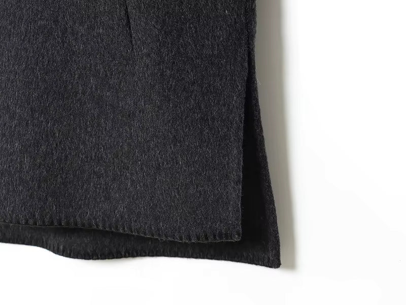 Jakke i kunstuld med høj krave | Elegant løs vinterjakke til kvinder