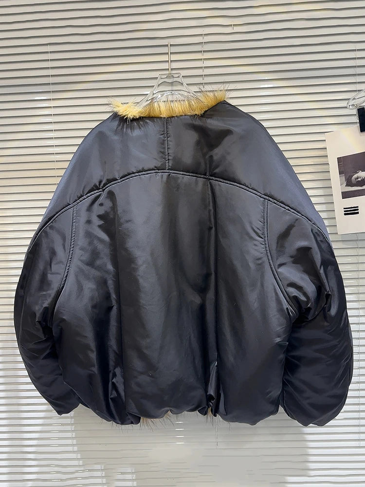 Kort Jakke med Fuskepels | Varm & Trendy | Perfekt til Vinter