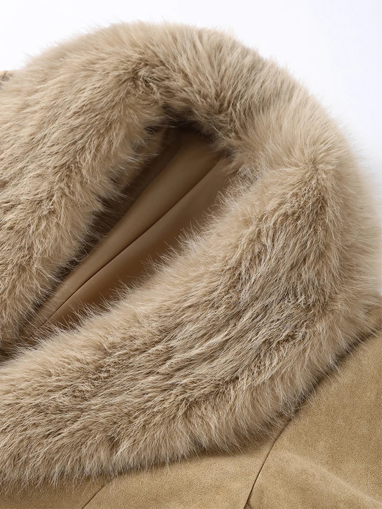 Elegant Faux Fur Blazerjakke Med Taljefokus