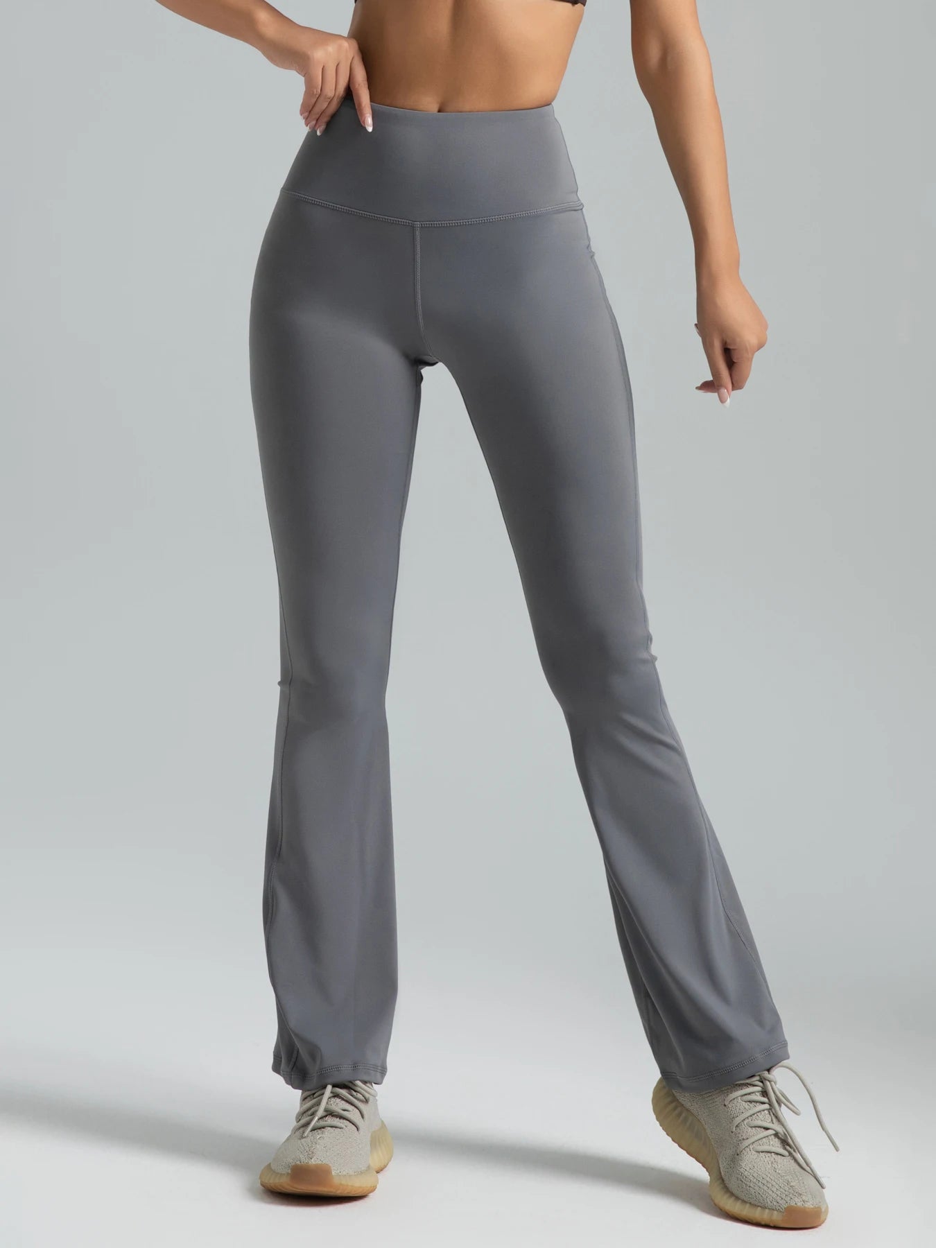 Dame Yoga Bukser med Høj Talje | Bootcut Design | Komfortabelt Stræk | Til Træning & Hverdag