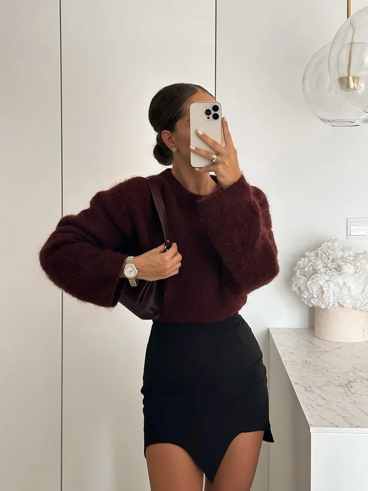 Luksuriøs oversized sweater til kvinder | Blød strik med rund hals | Varm og elegant