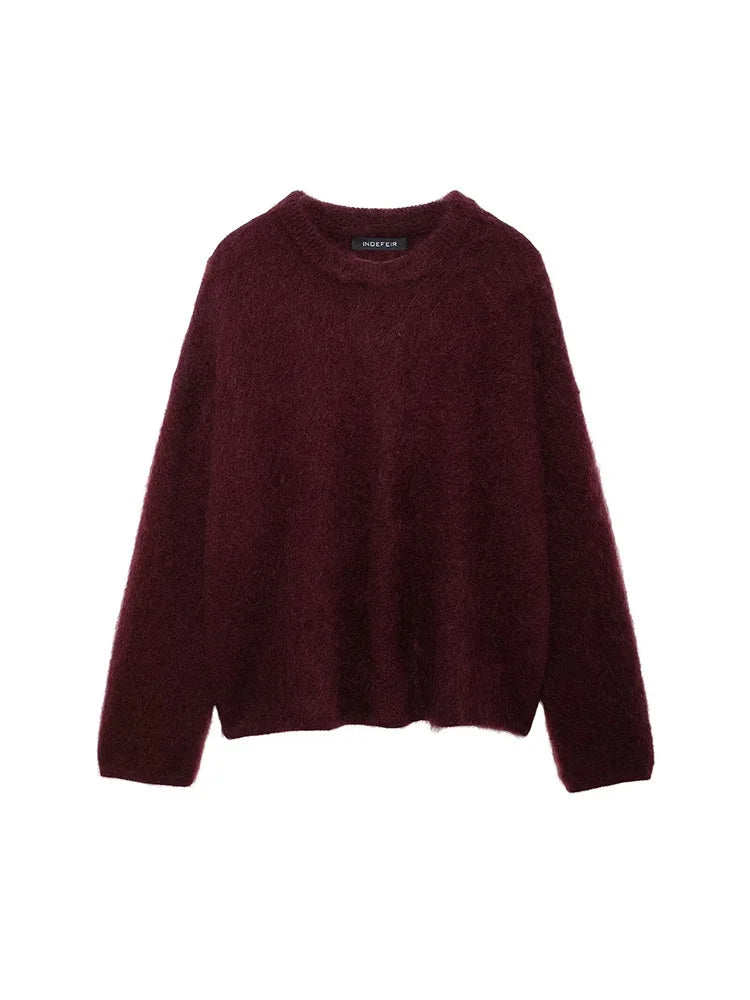 Luksuriøs oversized sweater til kvinder | Blød strik med rund hals | Varm og elegant