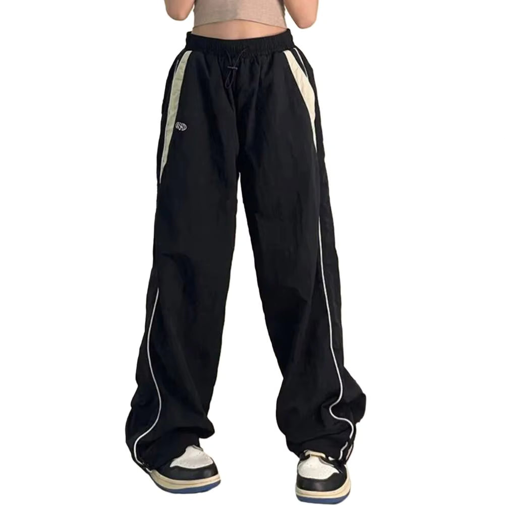 Dame Baggy Sweatpants med Kontraststriber | Afslappede Joggingbukser i Street Style