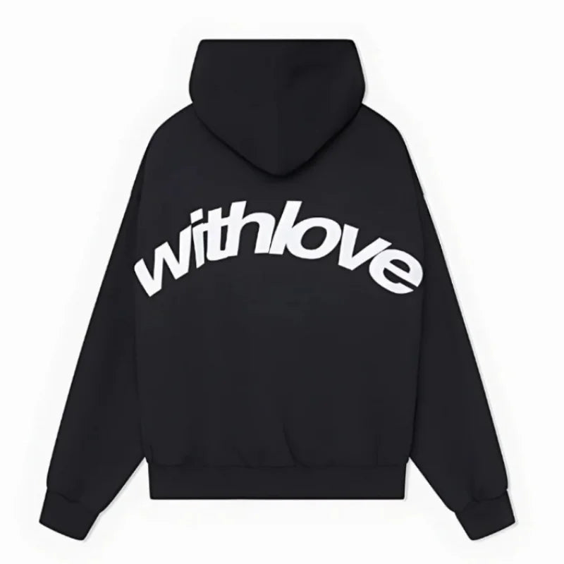Oversized Dame Hoodie med Bagtryk og Hætte | Streetwear Komfort & College Stil