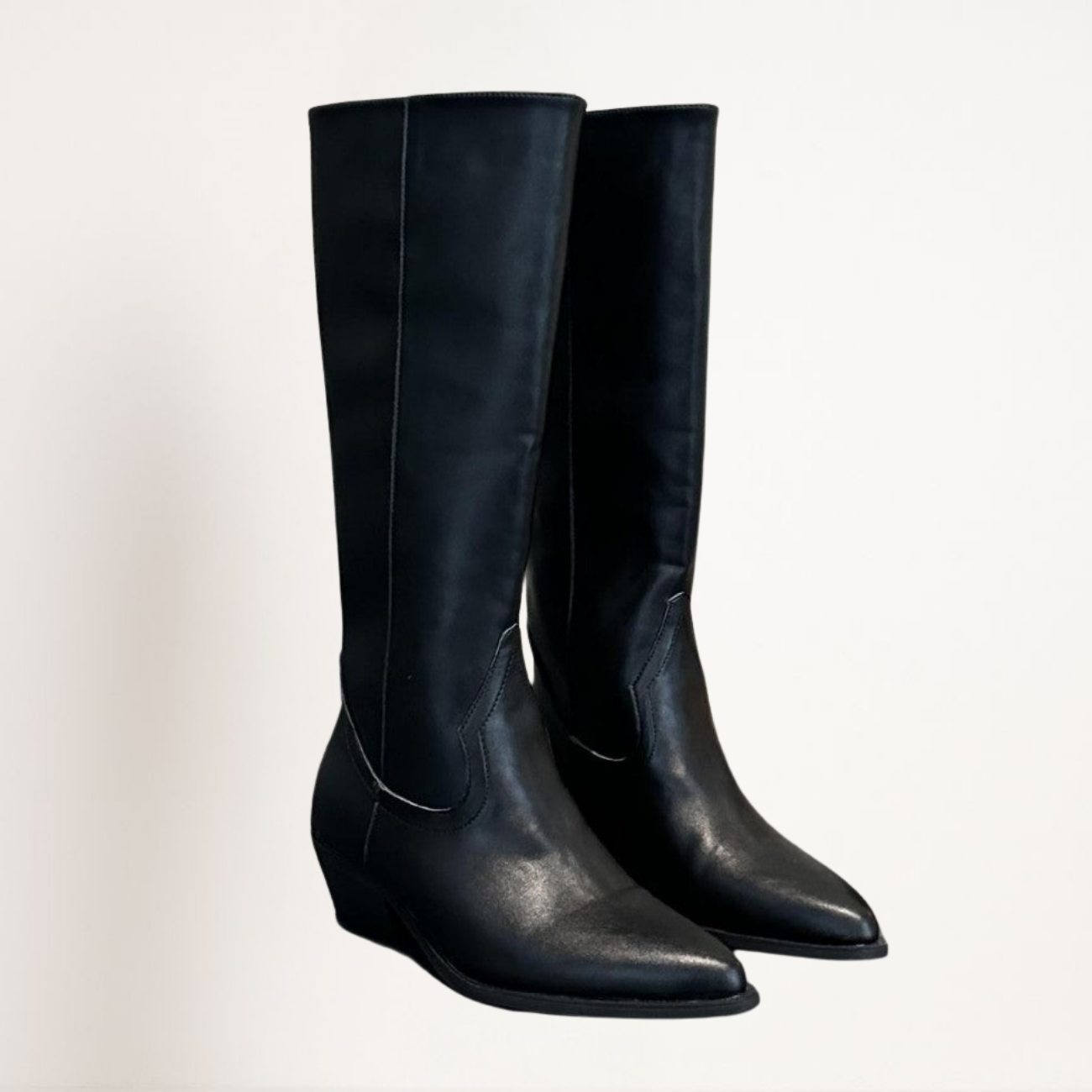 Dame Støvler | High-Rise | Pointed Toe | Medium Hæl