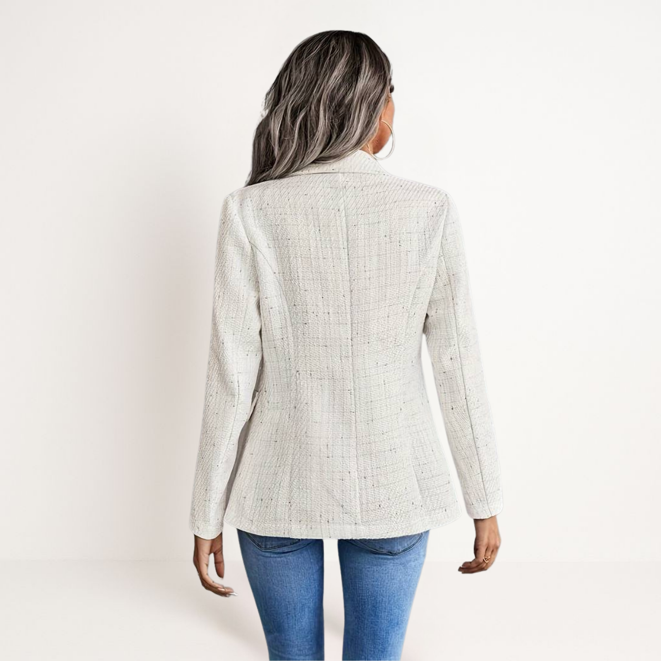 Dame Blazer | Dubbelknappet | Skræddersyet Pasform | Klassiske Revers