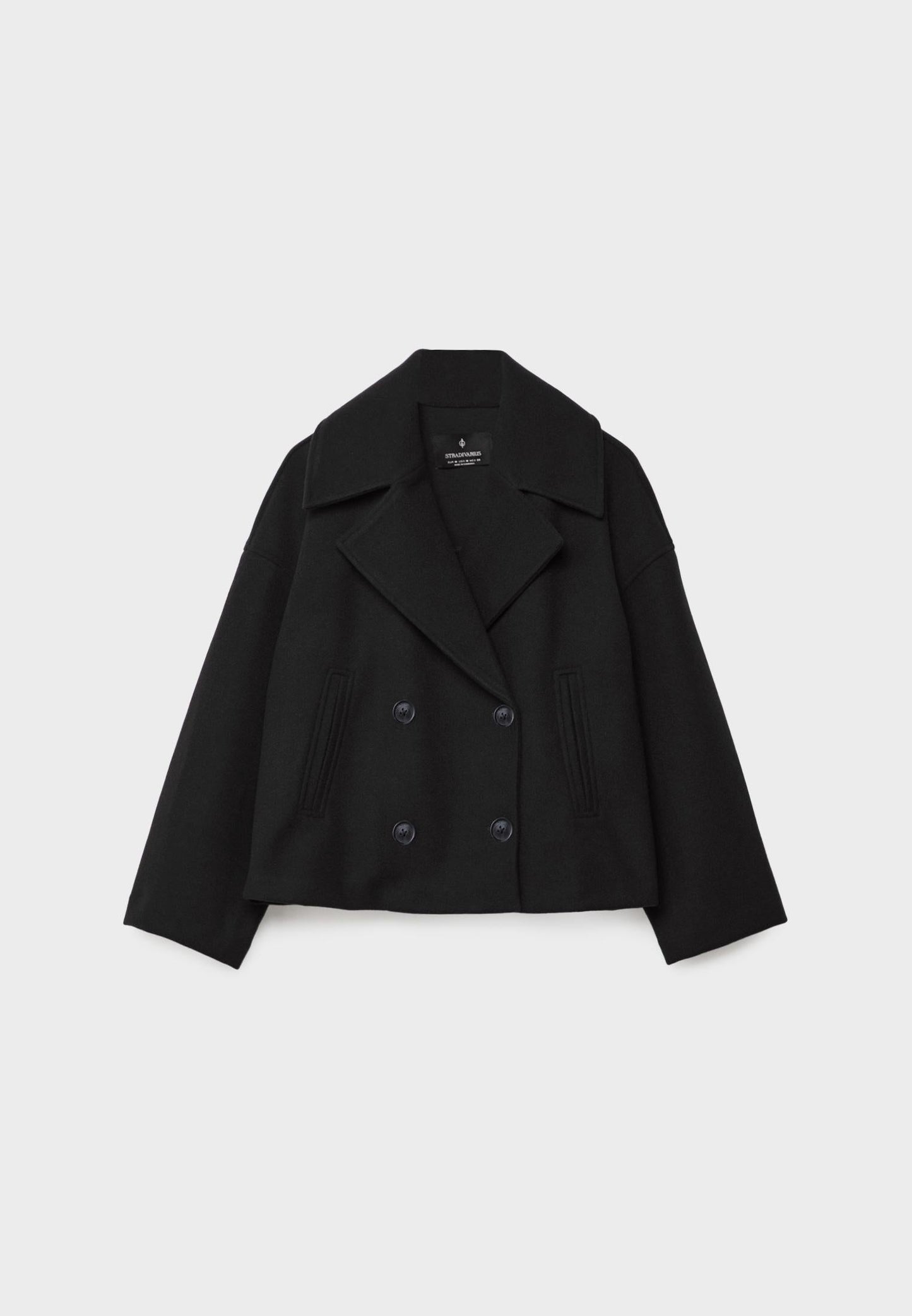 Kort Damefrakke med Dobbelt Knaplukning | Klassisk Design | Varm & Elegant til Efterår & Vinter
