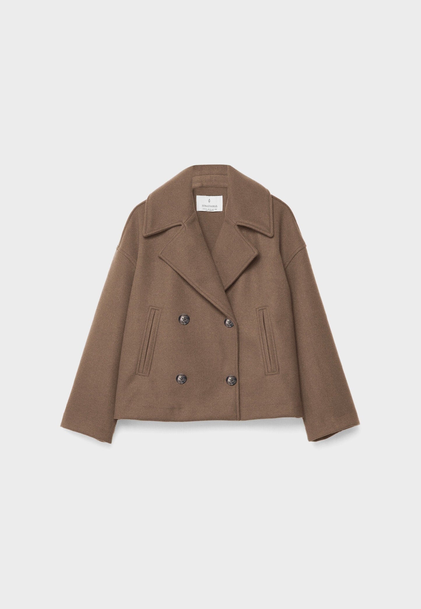 Kort Damefrakke med Dobbelt Knaplukning | Klassisk Design | Varm & Elegant til Efterår & Vinter