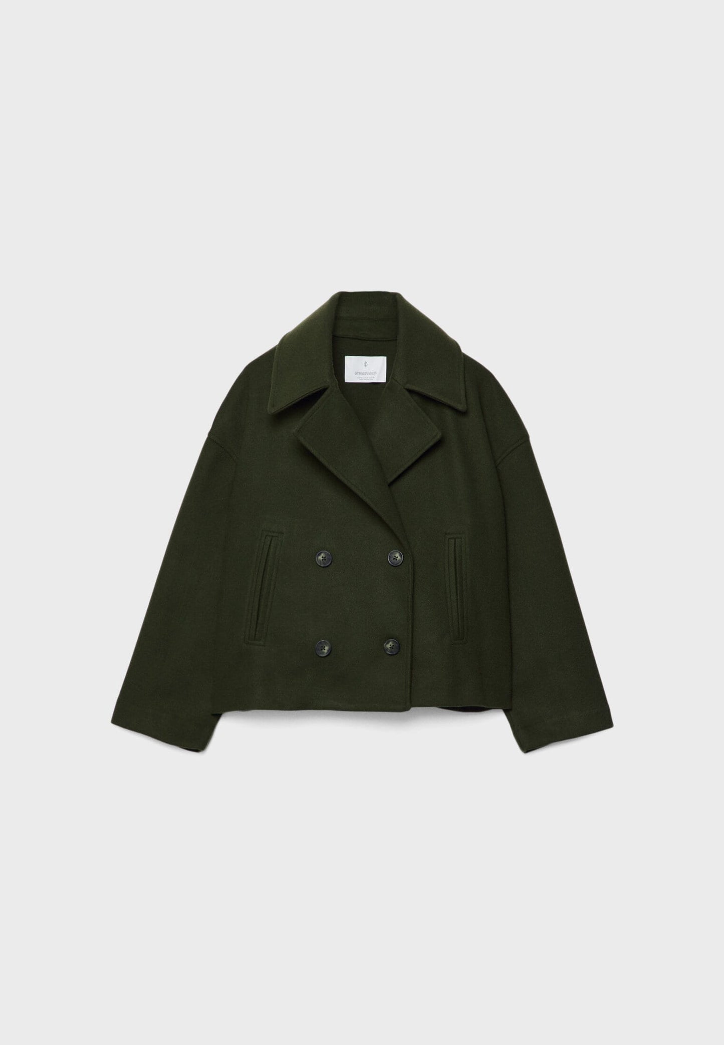 Kort Damefrakke med Dobbelt Knaplukning | Klassisk Design | Varm & Elegant til Efterår & Vinter