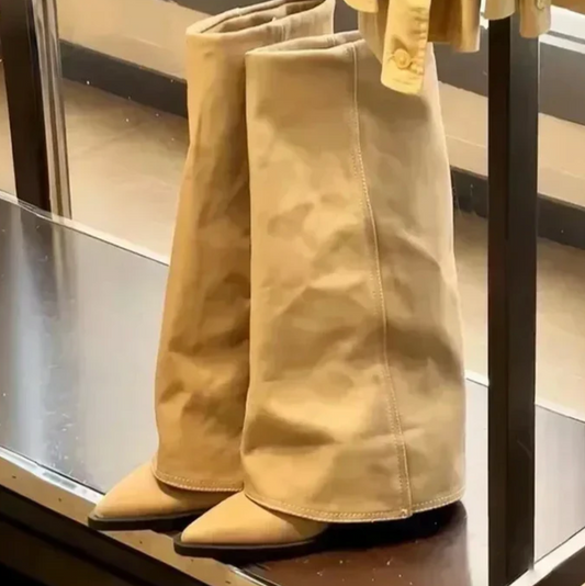 Dame Støvler med Højt Skaft | Trendy Platformsål | Komfortabel & Holdbar Kvalitet