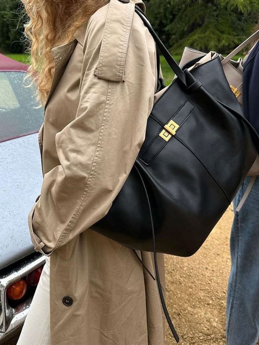 Stor Shopper Taske til Kvinder | Klassisk Design med Hanke | Elegant og Rummelig til Hverdag
