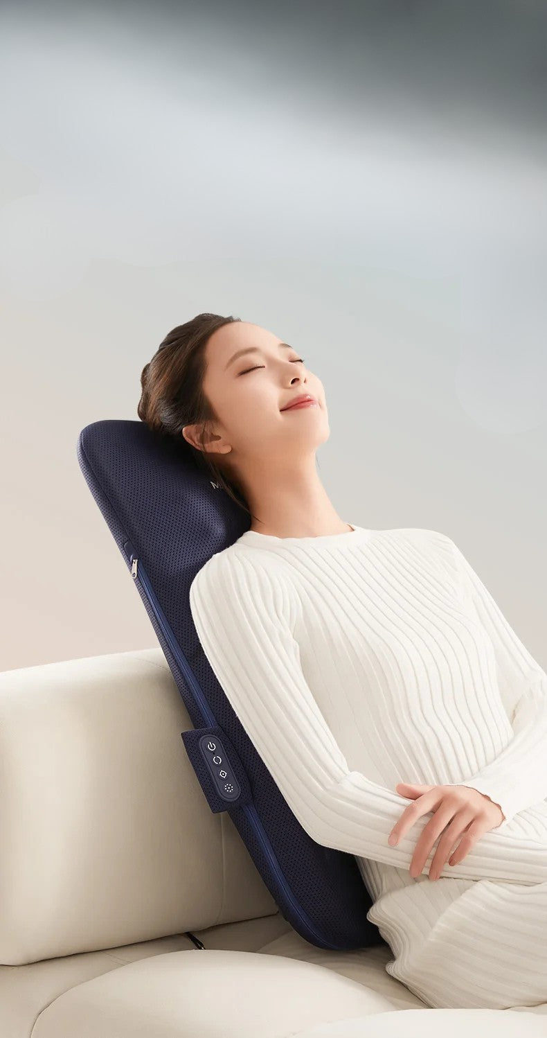 Elektrisk Massagepude til Ryg og Nakke | Æltende Massage med Varme | Ergonomisk Helkropsstøtte