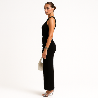 Ærmeløs Maxi Kjole | Elegant Pasform | Let og Figursyet
