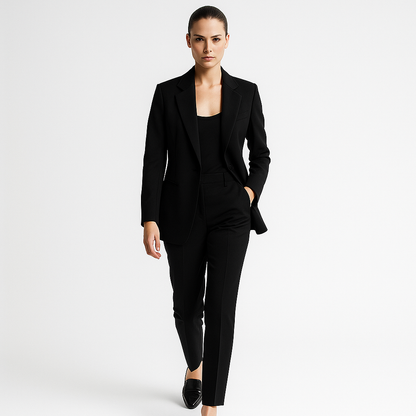 Dame Blazersæt | Skræddersyet Pasform | To-Delt Sæt med Blazer & Bukser