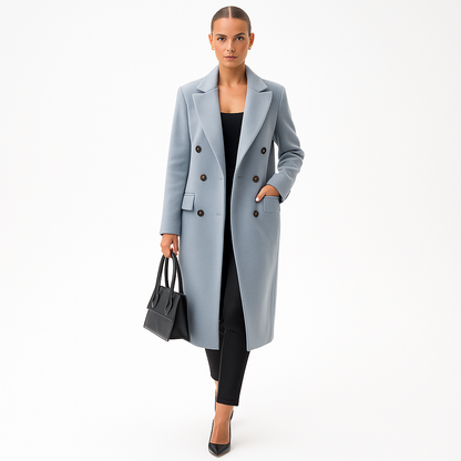 Dame trenchcoat i varm uldkvalitet | Elegant og tidløs silhuet