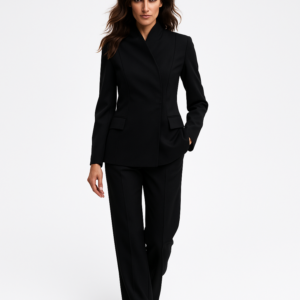 Kvinders buksedragt med blazer | Elegant pasform | Skjult lukning | Moderne kontorstil