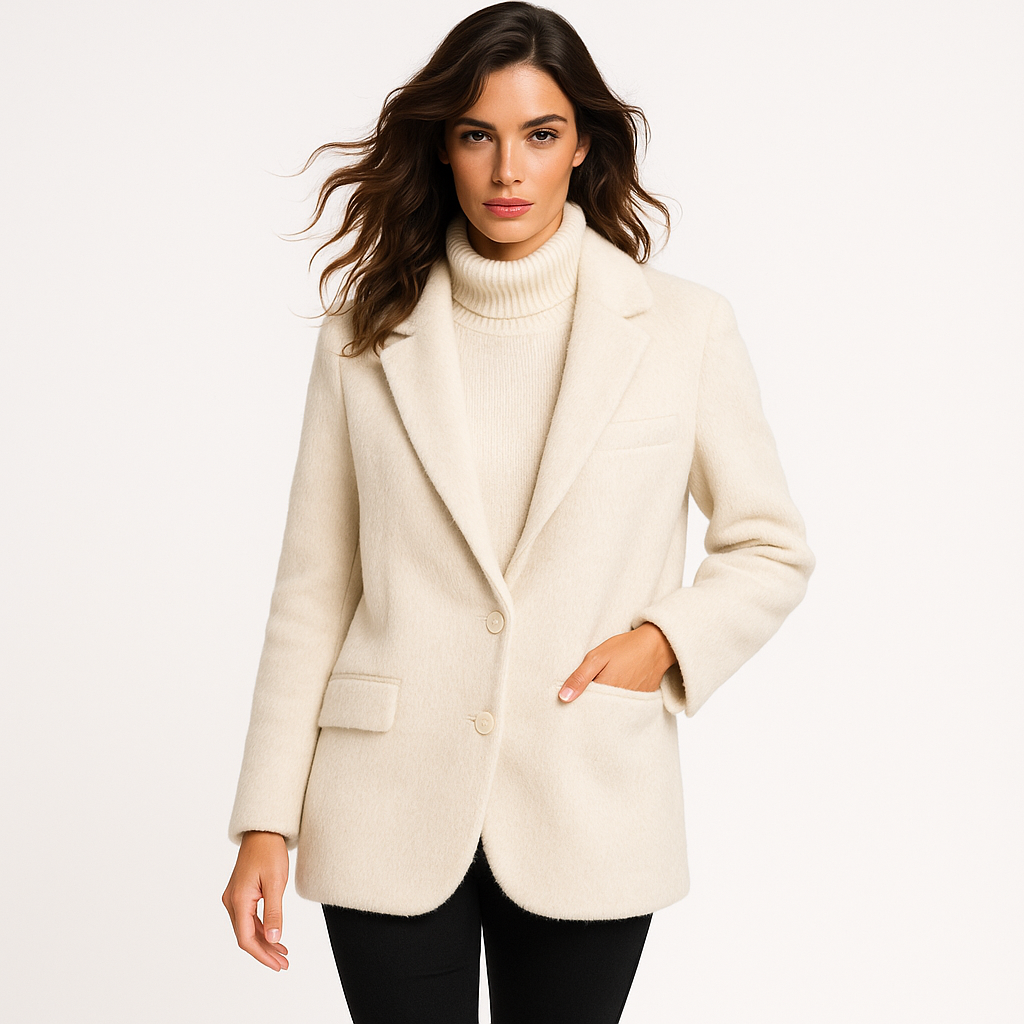 Behåret blazer til kvinder | Blød tekstur | Moderne pasform & klassiske detaljer