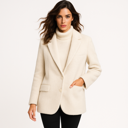 Behåret blazer til kvinder | Blød tekstur | Moderne pasform & klassiske detaljer