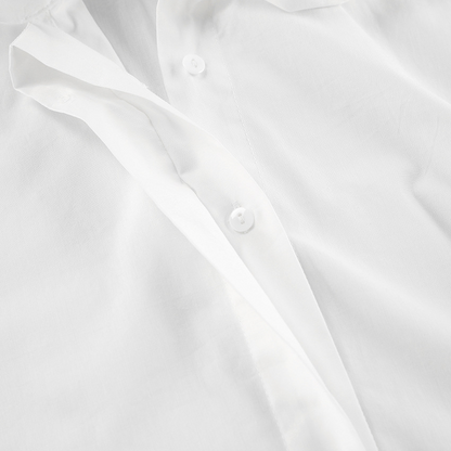 Dame Skjorte med Sløjfedetalje | Klassisk Hvid Bluse | Let & Elegant Pasform