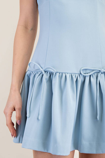 Kort kjole til kvinder | Ballonfacon med sløjfer | Elegant festdesign