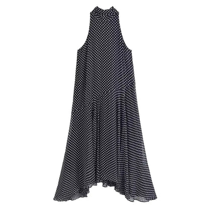 Elegant halterneck kjole i chiffon | Let og rygløst design