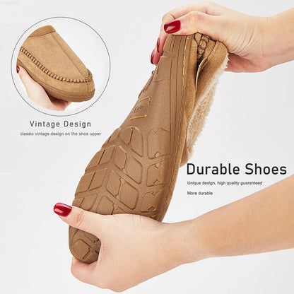 Mænds Vinter Hjemmesko med Hukommelsesskum | Blød Pelsforing | Komfortable Indendørs/ Udendørs Tøfler