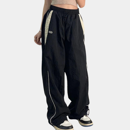 Dame Baggy Sweatpants med Kontraststriber | Afslappede Joggingbukser i Street Style