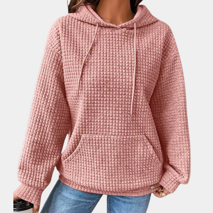 Fluffy Hættetrøje med Snøre til Kvinder | Blød og Varm Hoodie