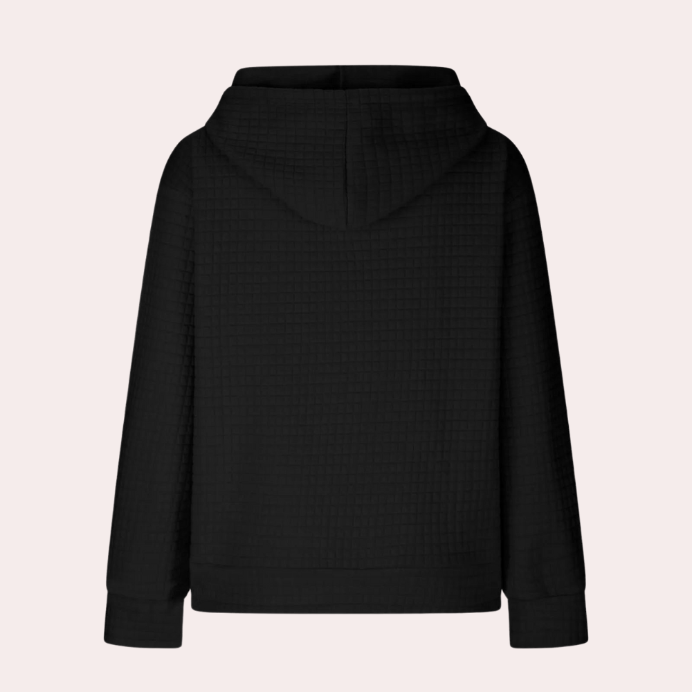 Fluffy Hættetrøje med Snøre til Kvinder | Blød og Varm Hoodie
