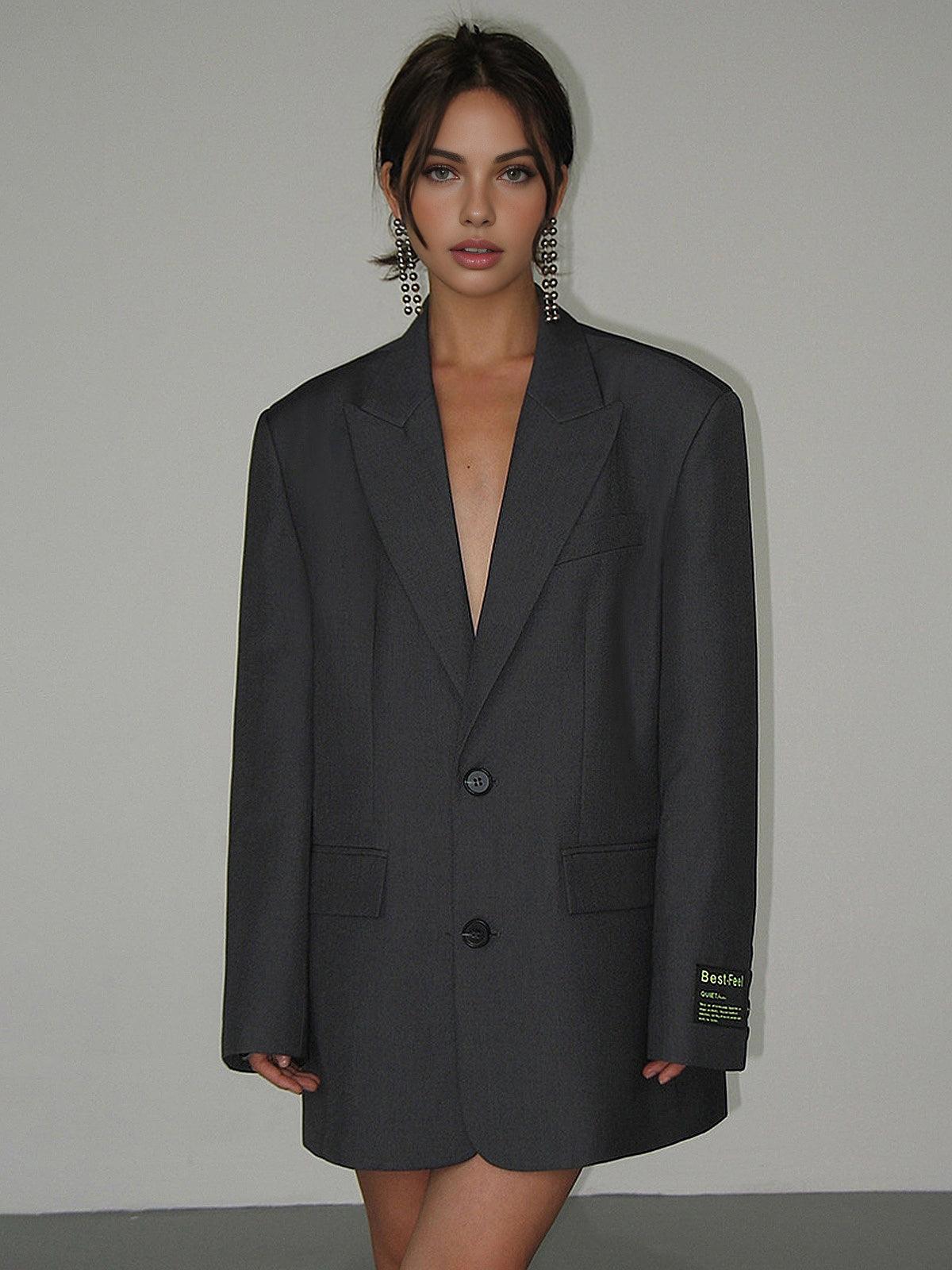 Oversized dameblazer med klassisk revers | Tidløst design og komfortabel pasform