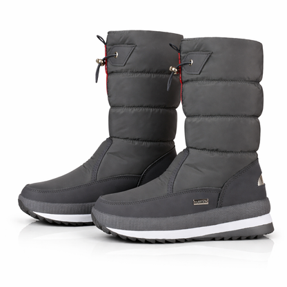 Forede mellemhøje støvler til kvinder med vandafvisende overflade og platformsål