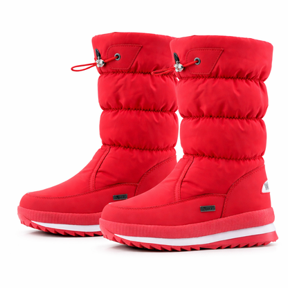 Forede mellemhøje støvler til kvinder med vandafvisende overflade og platformsål